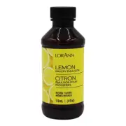 LorAnn Baking Emulsion Lemon Natural 4oz/118mL Flavour Professional