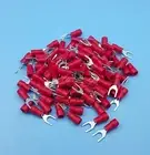 1000Pcs Red SV1.25-4 Furcate Pre-Insulating Fork Spade 22~16AWG Crimp Terminals