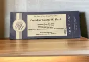 President George W Bush Visit Port Elizabeth NJ Admit One Unused Ticket POTUS