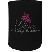 Alcohol Alcohol Stubby Holder - Wine Answer - Funny Novelty Birthday Gift Joke Beer Can Bottle Coolie