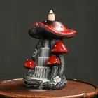 Sleep Quality Improvement Incense Burner Handcrafted Mushroom House Backflow
