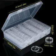 100PCS 27mm 30mm Transparent Coin Capsules Storage Case Holder Collector