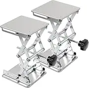 2 Pack 8 x 8 Inch Lab Scissor Jack, Stainless Steel Lab Lift Stand Table, Lab Jack Lift Platform, Expandable from 80mm to 270mm