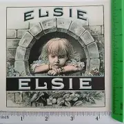 ELSIE - OUTER CIGAR BOX LABEL - ORIGINAL - APROX. 4.5" × 4.5 "