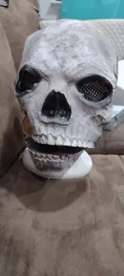 Skull Skeleton Latex Mask With Movable Jaw