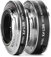 CM-MET-FX Au ATIC Ex ion Tube Adapter Ring Set 10mm 16mm Auto Focus TTL Exposure for ro P graphy Compat with X-Mount Mirrorl Cameras & Lens Black One Size