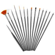 Nail Art Design Brushes Dotting Pen Tool Set Painting Uv Gel Drawing Brush 15Pcs