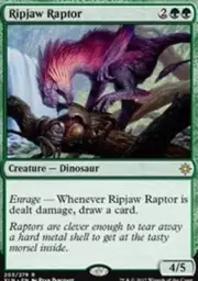 NEW MINT MTG Ixalan - Ripjaw Raptor - Magic The Gathering w/TOP LOADER
