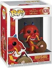 Funko 45327 Mulan Mushu with Gong Pop Vinyl Figure, Multicolour 16.0 cm