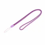 Violet Nylon Woven String Neck Strap Lanyard for Camera Mobile Phone