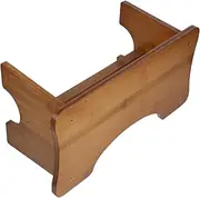INOOMP 1pc Solid Wood Toilet Footstool for Adults Comfortable Bathroom Step Stool Easy to Clean Durable Humanized Design for Healthy Positioning Stylish Tea Color