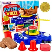Made By Me Motorized Power Pottery Wheel By Horizon Group USA, Discover The Art Of Pottery-Making At Home, Includes 2 lbs Terra Cotta Clay, Updated Pottery Wheel With Foot Pedal, Bonus Sculpting Tools
