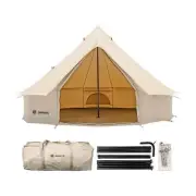 Canvas Tent Bell Tent Yurt Tent 4 Seasons for Camping 100% Cotton Glamping Te...
