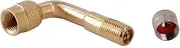 90 Degree Angle Brass Air Tyre Valve Stem with Extension Adapter Compatible with Car Truck Motorcycle Cycling Scooter Accessories (Color : 40MM gold)