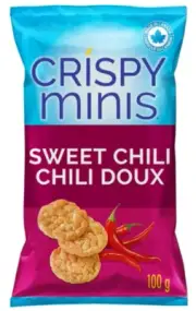 Quaker Crispy Minis Sweet Chili Flavor Brown Rice Chips, 100g