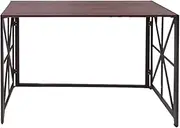 FORET Computer Foldable Desk Office PC Laptop Table Study Workstation Home Antique Metal