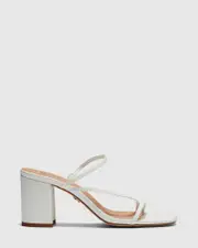 NATA WHITE Block Heels