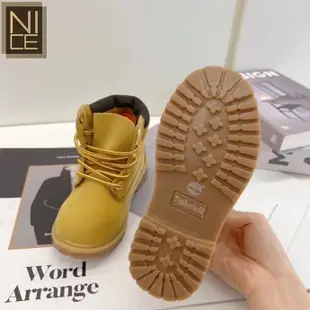 實拍 Timberland 天伯倫秋冬新款兒童馬丁靴 踢不爛防水 頭層磨砂牛皮 防滑耐磨男女童鞋 休閒運動鞋 親子鞋