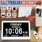 10 inch/Extra Large Dementia LED Clock Alarm Clocks Digital Calendar Day Clocks