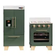 ROBOTIME Wooden Play Kitchen Set- Toy Oven/Toy Fridge, Kids Kitchen Playset w...