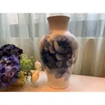 日本名瓷大倉陶園OKURA藍玫瑰花瓶特價