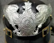 WWI Reproduction Prussian Garde Pickelhaube Helmet Plate with Silver Finish