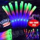 100/200/300/1000PCS Foam Glow Sticks LED Flashing Light Bulk Party Event Concert