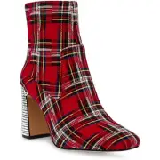Betsey Johnson Womens Blanche Red Ankle Boots Shoes 5.5 Medium (B,M) BHFO 6006