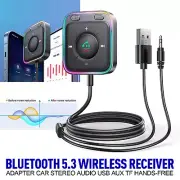 Wireless Receiver Bluetooth 5.3 Adapter Car Stereo Audio AUX USB TF Hands-Free (for: Fiat)