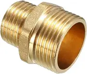 uxcell Brass Pipe Fitting Reducing Hex Bushing 3/4 BSP Male x 1/2 BSP Male Adapter