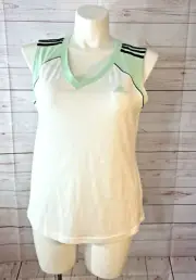 Adidas Climalite Women's Size XL Athletic Tank Top White with green Black New