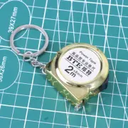 2M Mini Keychain Tape Measure Steel Tape Measure Delicate Small Steel Ruler CR