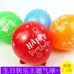 氣球派對 生日氣球 生日派對  氣球加厚圓形氣球派對裝飾氣球兒童生日佈置裝飾用品生日快樂氣球包郵 5JLI