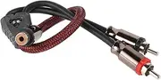Mikinona Car Audio RCA Cable Female to Male Splitter Premium Subwoofer Stereo Speaker Wire Durable Construction for Amplifier Systems Signal Transmission