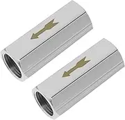 Be In Your Mind 2 Pcs 1/4'' Female Threaded Brass One Way Air Check Valve 40mm Hexagon Non-Return Pneumatic Air Check Valve Replacement Accessory For Boiler and Pressure Vessel