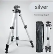GGP Silver Lightweight Adjustable Aluminum Camera Tripod With Carry Bag Professional Photography Stand