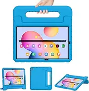 Kids Case for Samsung Galaxy Tab S6 Lite 10.4 Inch 2024 2020 2022 Model (SM-P610/P615/P613/P619), Shockproof Light Weight Protective Handle Stand Case with S Pen Slot, Blue