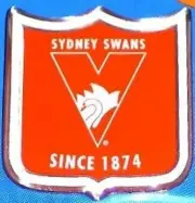 81711 AFL SYDNEY SWANS LAPEL PIN BADGE