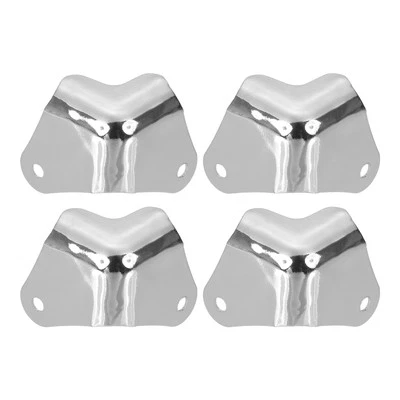 4 Pcs 1.42"x1.42" Speaker Corner Protectors, Iron Box Corner Edge Guard, White