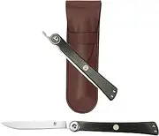 Shun Higo-No Kami Personal Steak/Gentleman’s Knife, Model DM5900; Lightweight, Thin 3.5-in. Blade, Beautifully Handcrafted Folding Knife Carried as Tasteful Pocketknife or Personal Steak Knife,Silver