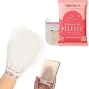 Kese Body Exfoliating Scrub Peel, Turkish Bath Hamam Spa Mitt and %100 Natural Silk Face Mitt