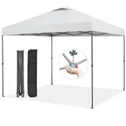 Costway 3x3m Gazebo Pop-up Marquee Folding Adjustable Instant Pop-up Canopy Tent Outdoor w/Carry Bag White