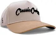 [Classic Cowboy] The Sahara Adjustable Snapback Hat Tan/White