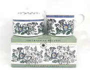 1996 Smithsonian Botanic Covered Sugar and Creamer Floral Pattern NOS
