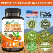 Turmeric Curcumin 1500mg Herbal Extract BioPerine 120 Capsules