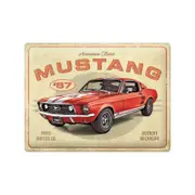 Nostalgic-Art Large Sign Ford Mustang - Red 1967 GT