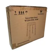 Adjustable Bath Shower Swivel Non Slip Stool Seat Blue Silver Vaunn Medical New