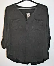 NWTS Torrid Harper Rayon Slub Pullover 3/4 Sleeve Blouse Size 2 (19-20)