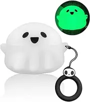 Compatible with AirPods Pro/Pro 2nd Generation Case Cover, Cute Luminous 3D Soft Silicone Ghost Case Designed for Apple AirPods Pro and Pro 2 case for Men Women