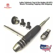 New Lathe Tail stock Tap & Die Holder Kit MT1 Shank Threading Tapping Set USA